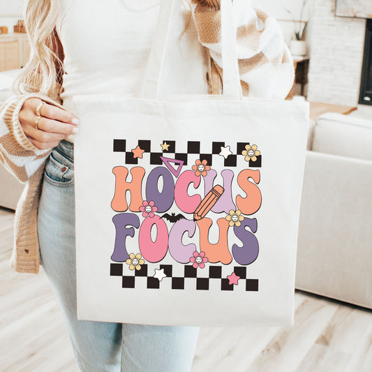 Tote Bag – Hocus Focus Retro Checkerboard