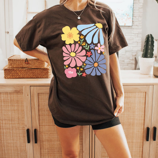 Retro Floral Block Shirt